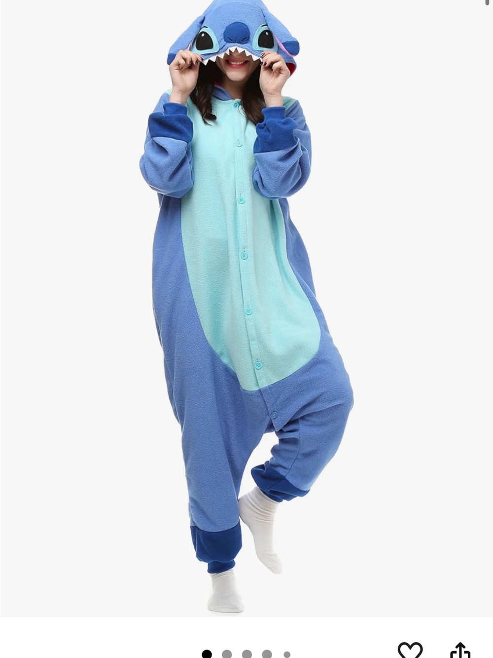 Stitch Fleece Jumpsuit Onesie